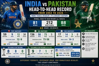 India vs Pakistan Head-to-Head Record From 1952 to 2026